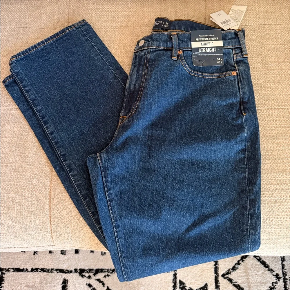 Abercrombie & Fitch Vintage Stretch Jeans in Blue - Picture 1 of 3